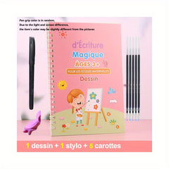 3D Groove French Arabic Calligraphy Copybook for Kids