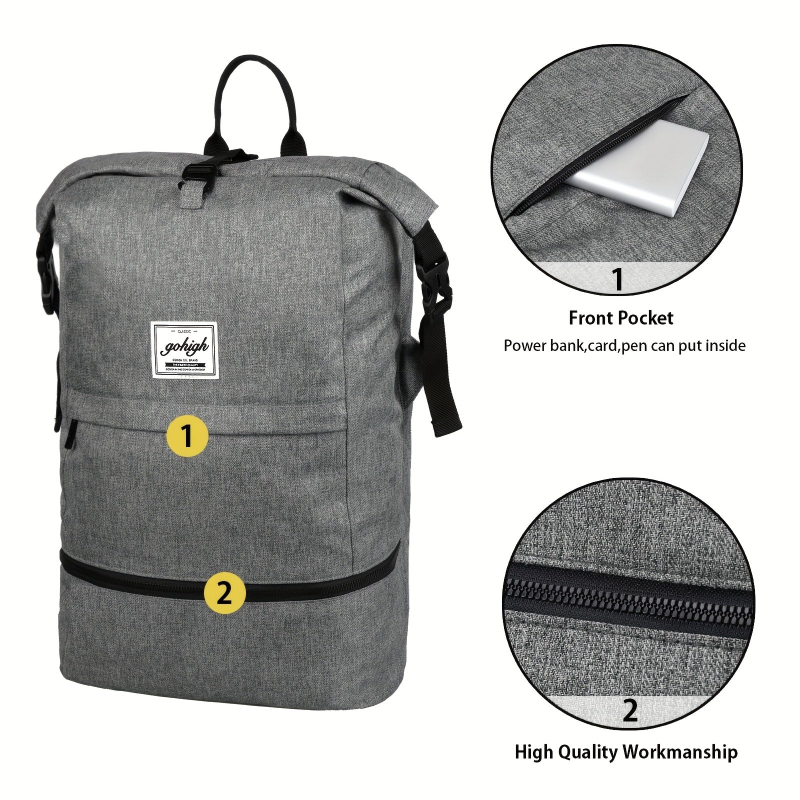 Waterproof Large Capacity Casual Travel Backpack 39 62 Cm