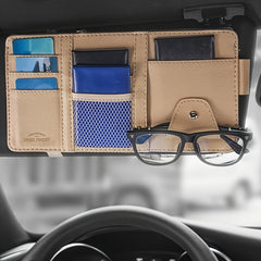 Car Sun Visor Organizer Pocket Sunglasses Holder