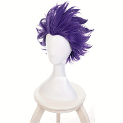 Anime Cosplay Wig Purple Spiky Short Hair Halloween Party Role Play Wigs