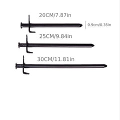 1pc Outdoor Extended Ground Nails Windproof Steel Fixed Nails