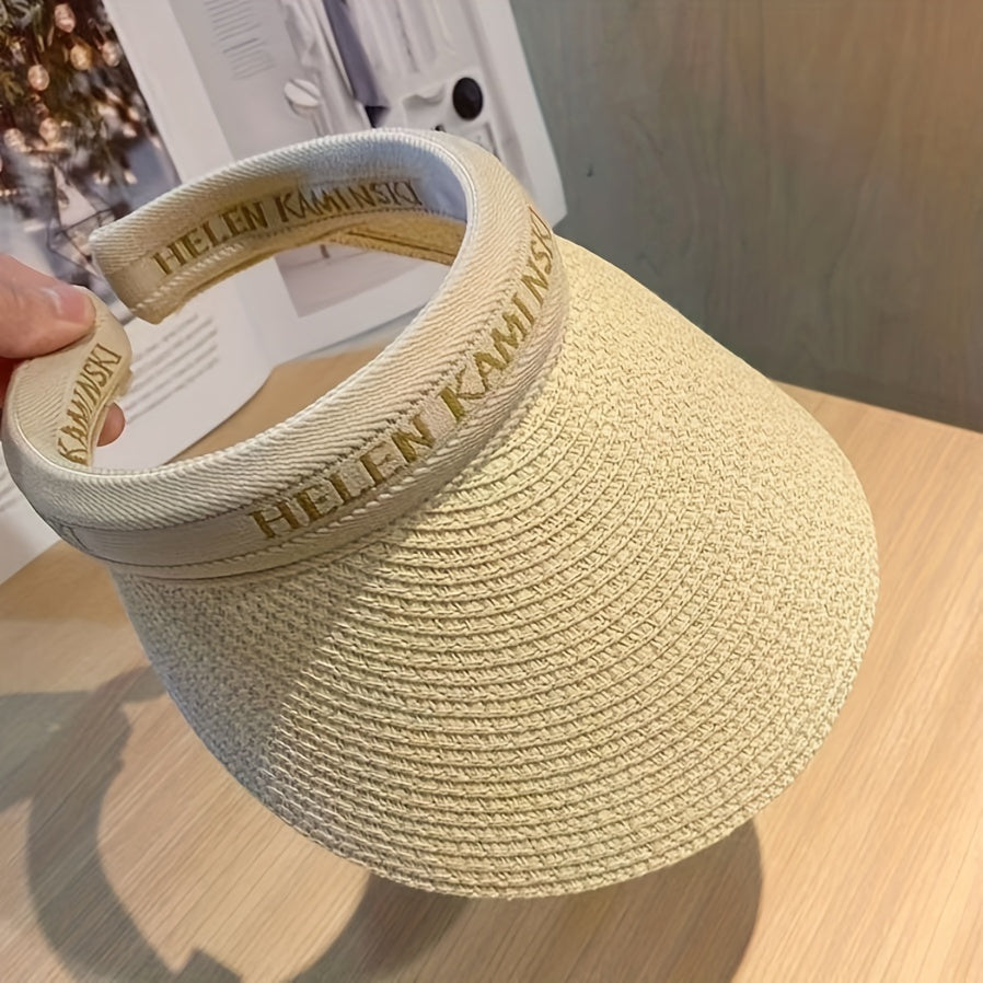 Straw Empty Top Hat Sun Hat For Women Men