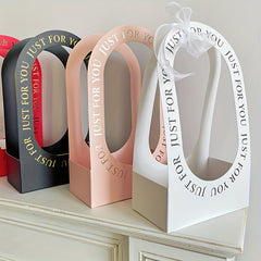4pcs Portable Flower Basket Paper Bouquet Box Packaging Bag