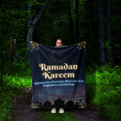 Ramadan Element Flannel Blanket Prayer Blessing Star Moon Warm Soft