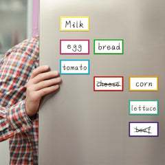 8pcs Magnetic Dry Erase Labels Name Plates Board for Locker Fridge