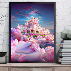Mysterious Wonderland Castle Canvas Painting Poster