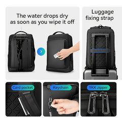 Large Capacity Business Backpack Waterproof Bag With USB Charging