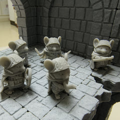 5pcs 3D Printing Mice Miniatures for Battle Chess Game