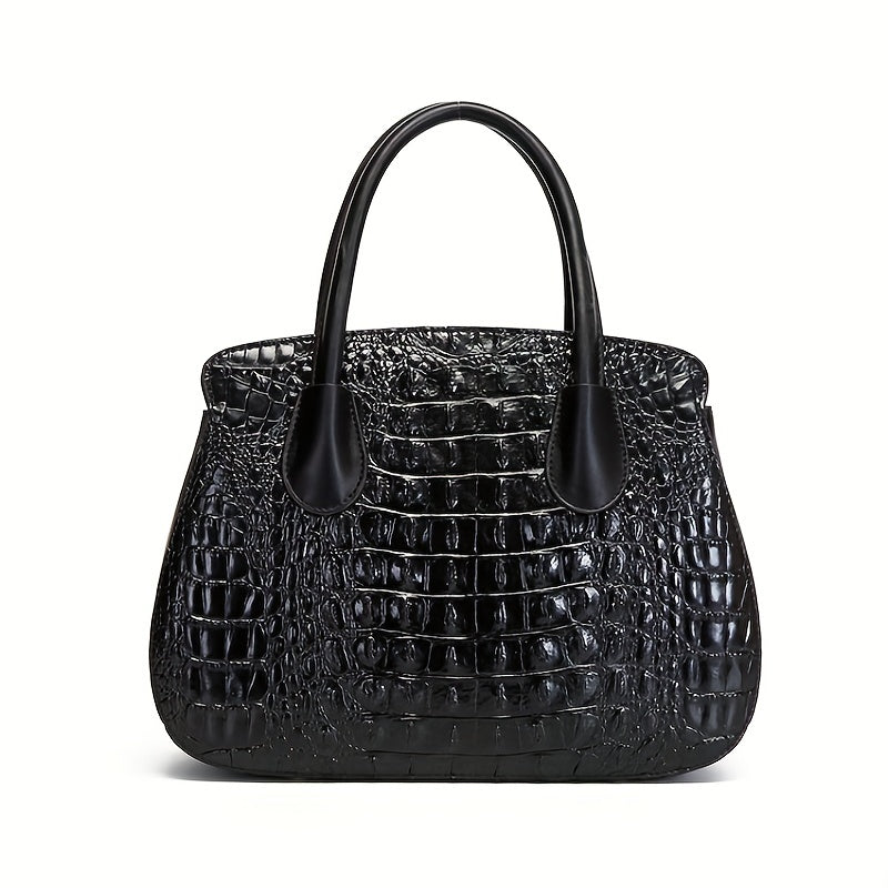 Crocodile Embossed Handbag Tote Bag Combo Set