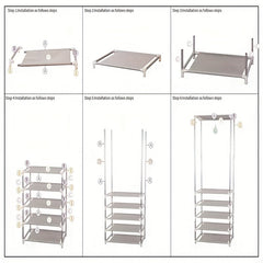 Modern Floor to Ceiling Coat Rack for Indoor Storage & Drying