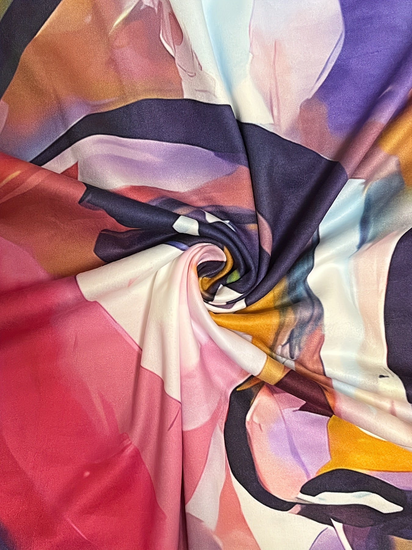  Figure Print V Neck Tee Dress