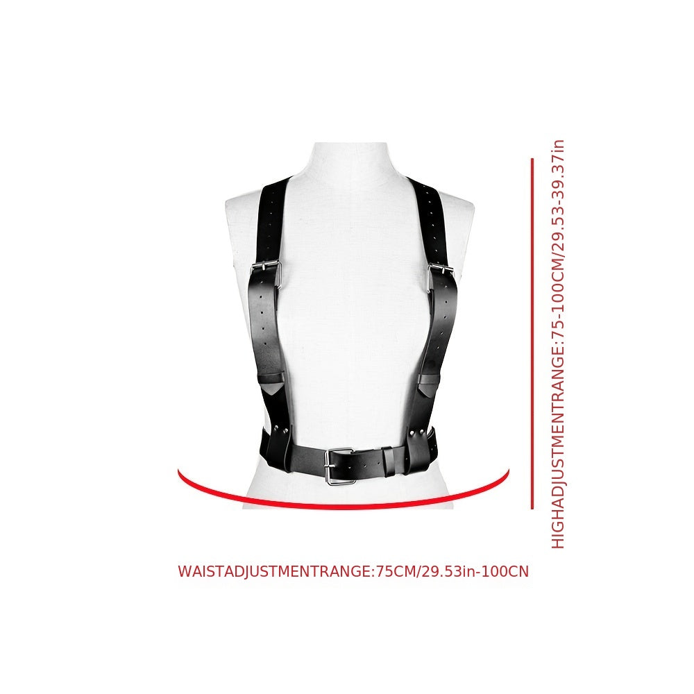 PU Leather Harness Belt Ladies Body Suspenders Belt Punk Belt