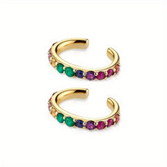 Colorful Drop Earrings 24K Plated Copper Earrings