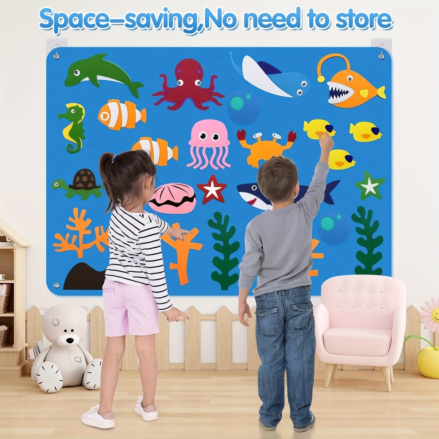 Ocean Animal Storytelling Flannel Toy Set