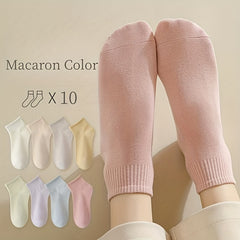 10 Pairs Soft & Comfy All-match Short Socks Women's Stockings