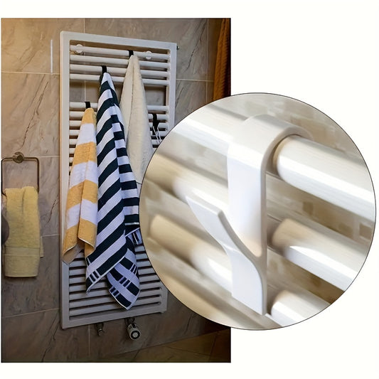 4pc Rod Hanging Hook Plastic Storage Hanger for Kitchen Bathroom Bedroom