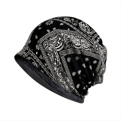 Vintage Bohemian Style Fleece Knitted Hat & Scarf Set