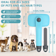 2-in-1 Pet Hair Removal Comb for Dogs and Cats