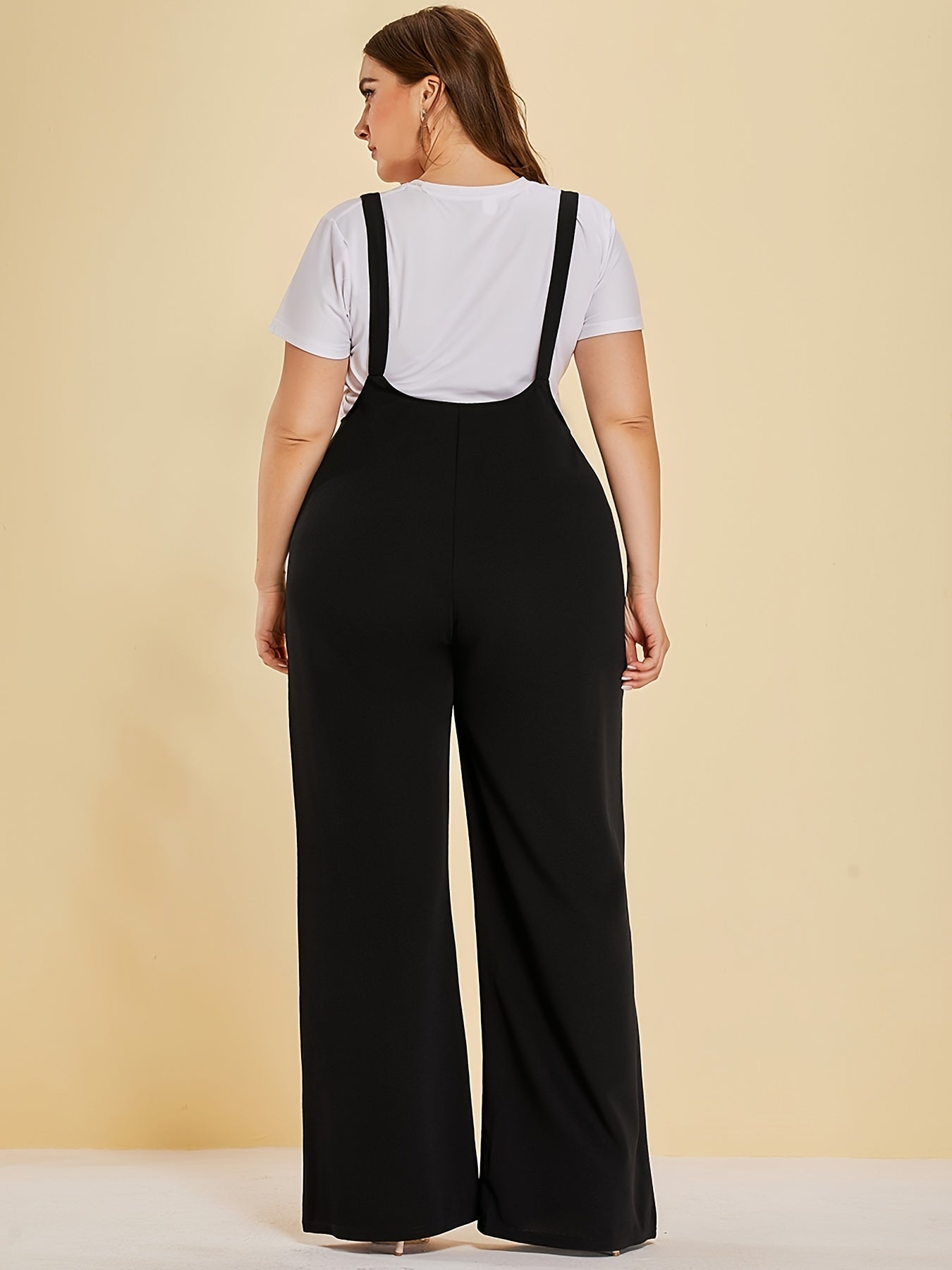  Zipper Wide Leg Overalls High Rise Overalls