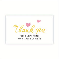 Pink Coated Paper Thank You Card Business Bag Gift Decoration