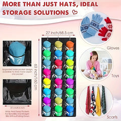 Baseball Hat Rack 24 Pockets Over The Door Organizer