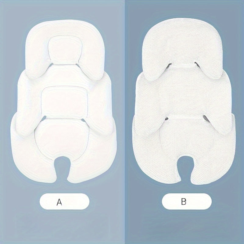 Baby Carriage Safety Seat Cushion with Mesh Front & Velvet Back