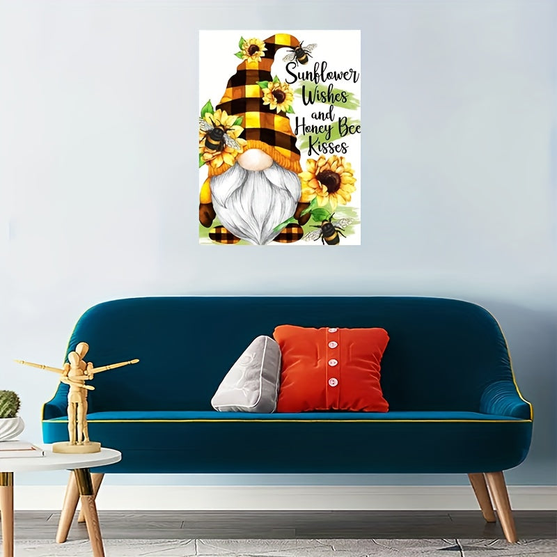 Gnome Canvas Painting Wall Art Picture For Living Room Decor