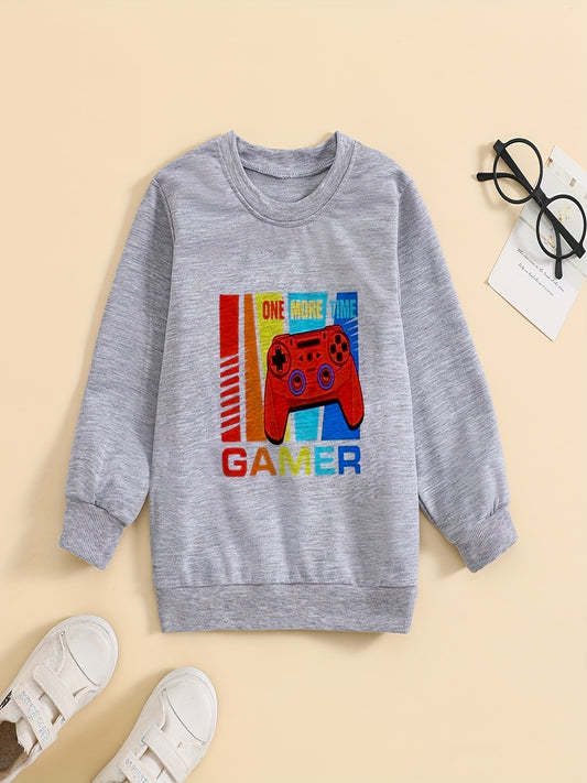 Boy's Printed Sweatshirt for Outdoor Play