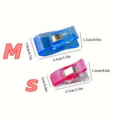 50 Multicolor Sewing Clips Craft Clamps Crochet Knitting Quilting Binding Clips
