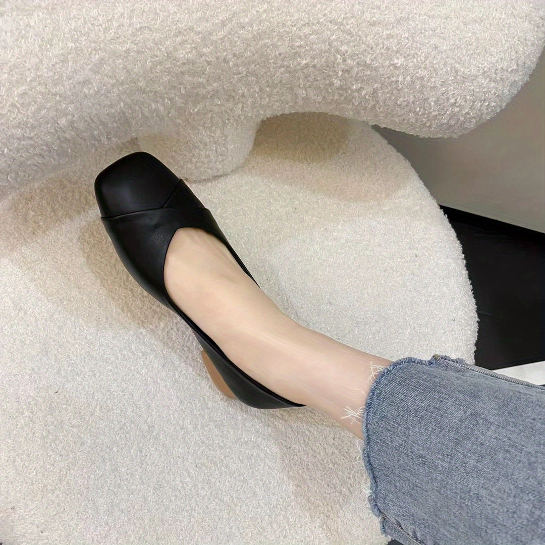 Women's Solid Flat Shoes Slip On Low Round Toe Soft Sole Lightweight Shoes