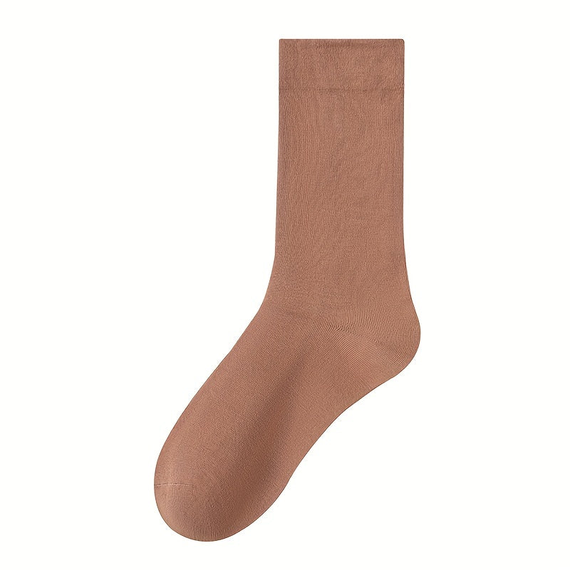 3 Pairs Solid Socks Comfy & Breathable Women's Stockings & Hosiery