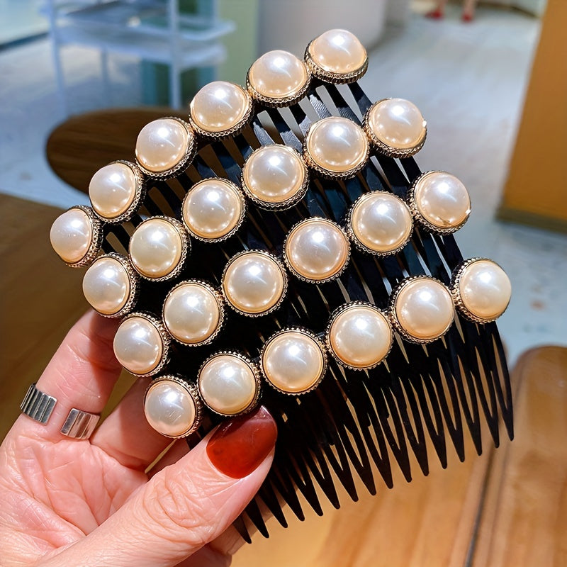 Colorful Flower Hair Comb with Rhinestones