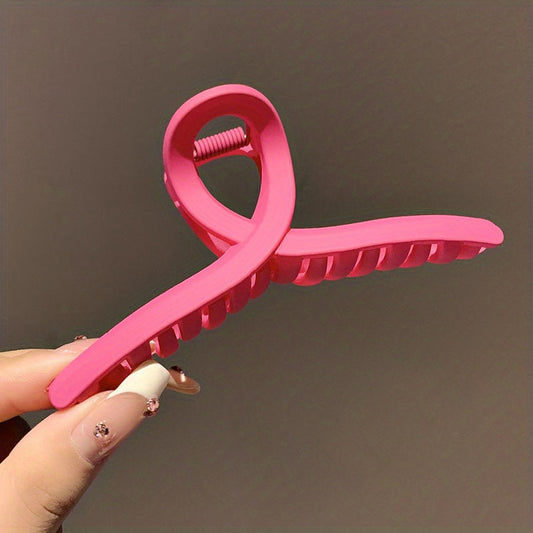 Pink Plastic Hair Clip Claw Clips Decorative Hair Accessories For Girls