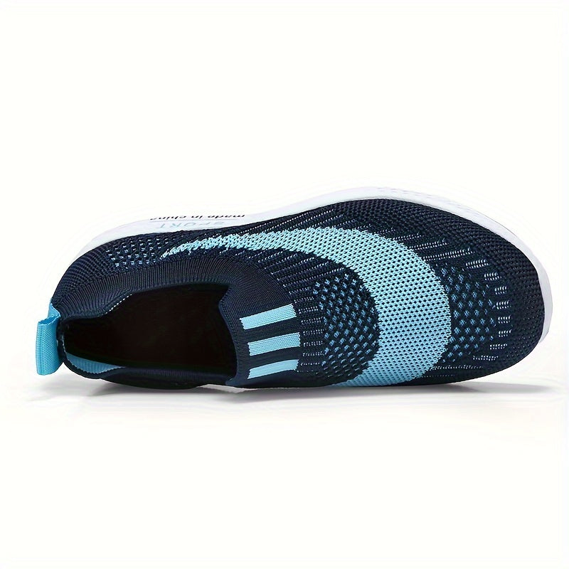 Boys' Woven Knit Slip On Sock Shoes Comfy Non Slip Sneakers