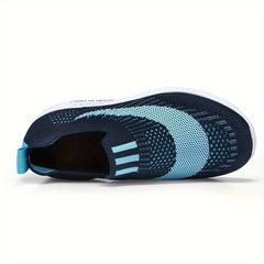 Boys' Woven Knit Slip On Sock Shoes Comfy Non Slip Sneakers