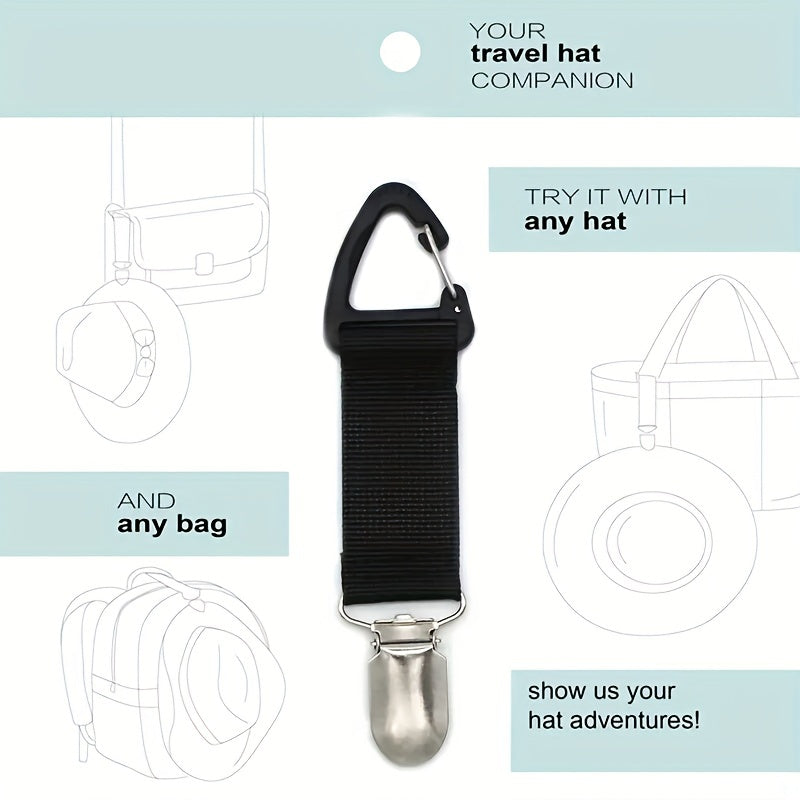 Multifunction Bag Hanging Clip Elastic Hat Clip for Travel