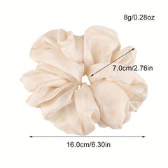 Large Hair Tie Solid Flower Scrunchie Hair Rope