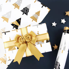50 Merry Christmas Gift Wrapping Paper Christmas Tree Snowman Background