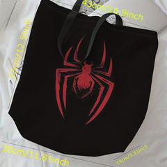 Halloween Spider Print Tote Bag - Large Travel Beach Shoulder Bag