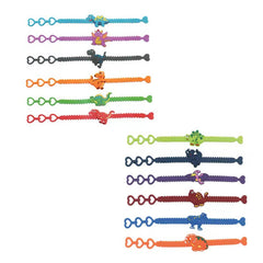 12 Pack Silicone Dinosaur Hand Straps for Kids