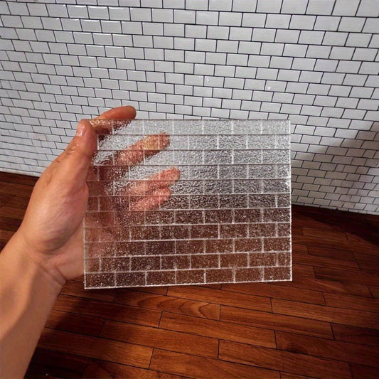 Mini Transparent Bricks Ripple Surface for Dollhouse Building
