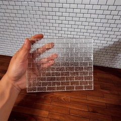 Mini Transparent Bricks Ripple Surface for Dollhouse Building