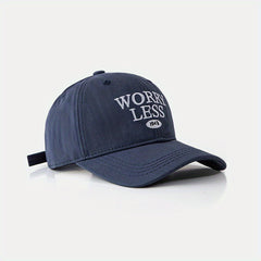 WORRY LESS Embroidery Baseball Cap Solid Casual Couple Dad Hats Unisex
