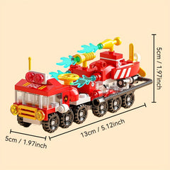 134pcs Fire Truck Stacking Blocks Toy Creative Play