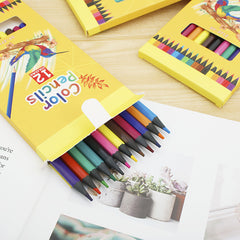 12 Pencil Set with Hexagonal Rods - Durable and Smooth Coloring Pencils