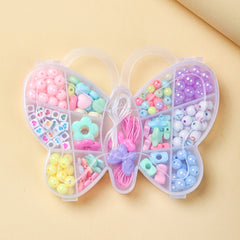 Acrylic Heart Star Flower Plastic Beads Kit DIY Crafts Birthday Gift
