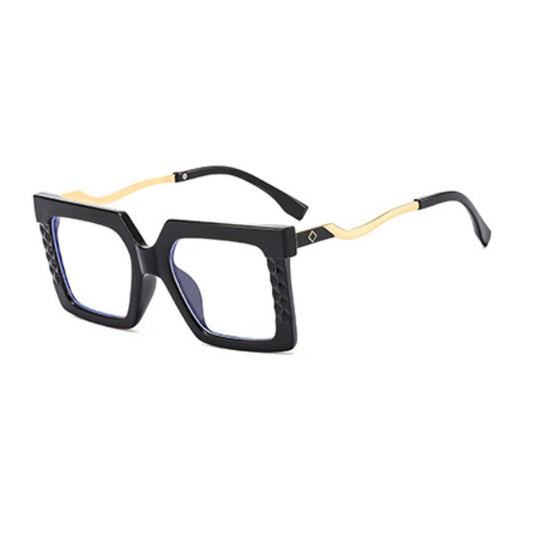 Large Frame Light Blocking Glasses Metal Eyeglasses Frame Square Spectacles