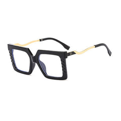 Large Frame Light Blocking Glasses Metal Eyeglasses Frame Square Spectacles