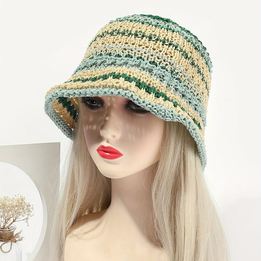 Crochet Bucket Hat Lightweight Casual Sun Hat for Women