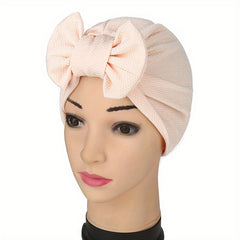 Pleated Turban Cap Elastic Head Wrap Lightweight Beanie Headscarf Hijab Hats